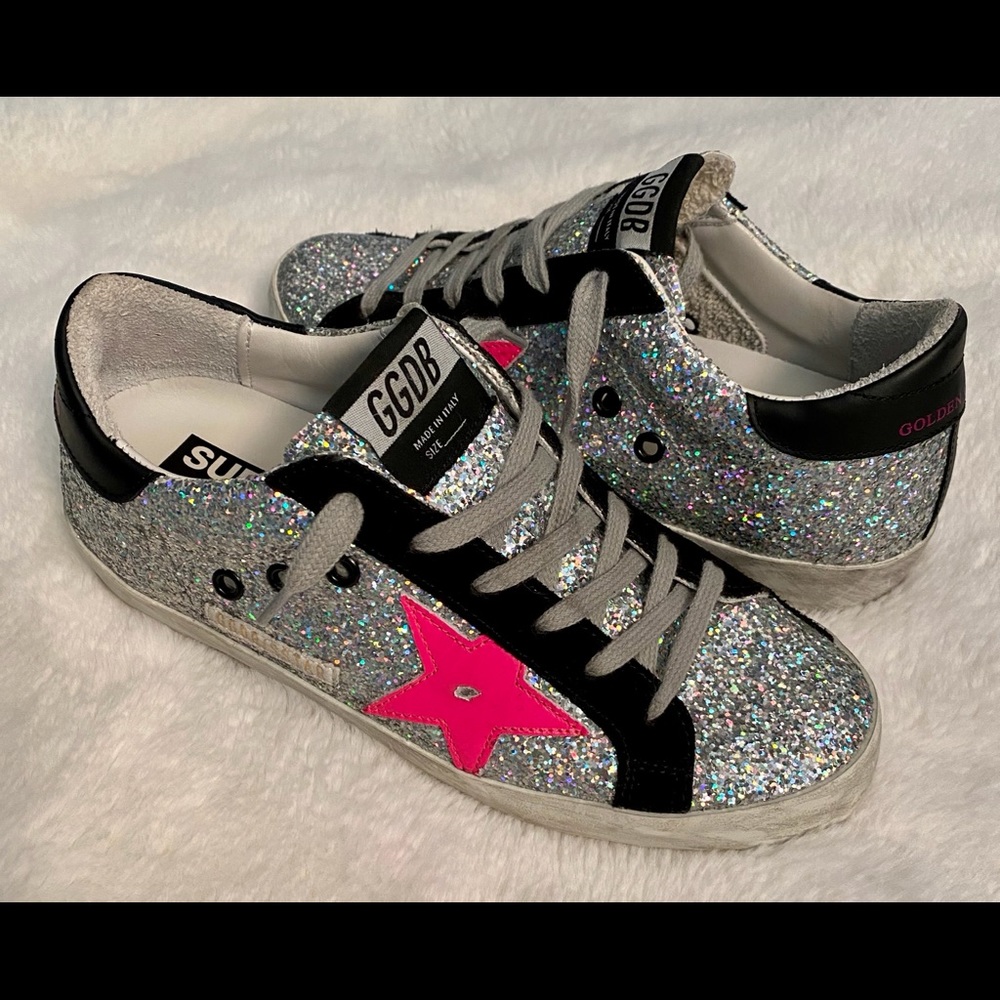 Golden Goose Glitter Superstar Sneakers